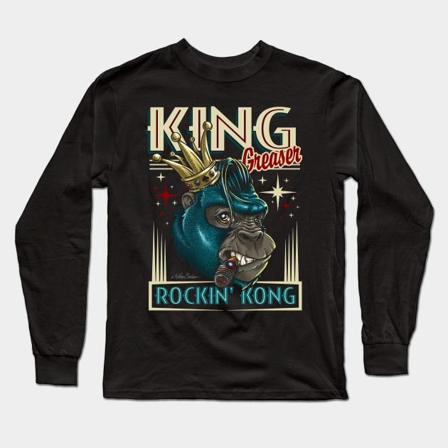 king Greaser Long Sleeve T-Shirt by nanobarbero